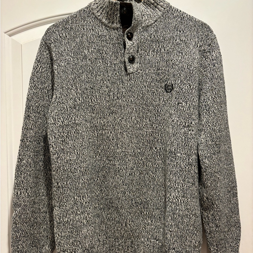 Chaps black and white sweater.
